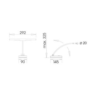 Jahn L8429-LED Pianoleuchte Menuett II,